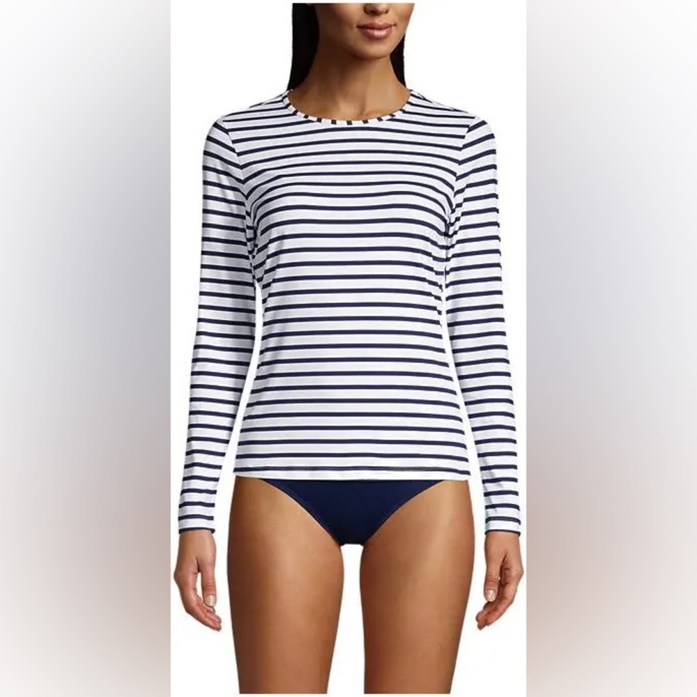 Lands End rash guard women's medium tall